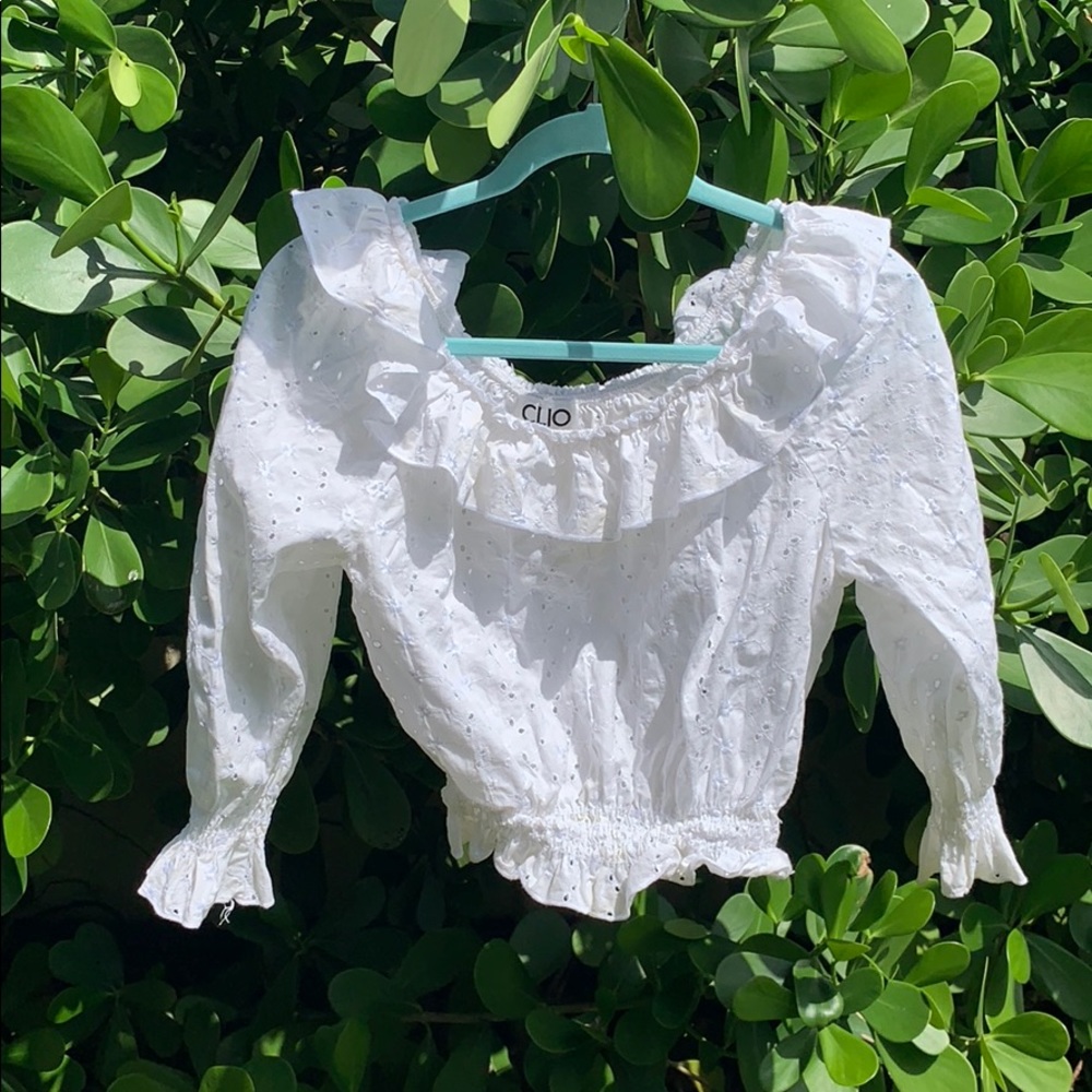 Cute off the shoulder ruffle top